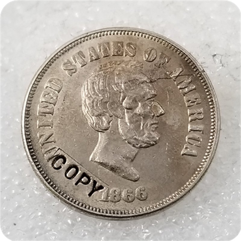 US 1866 Lincoln Nickel Five Cents Copy Coin  For Collection