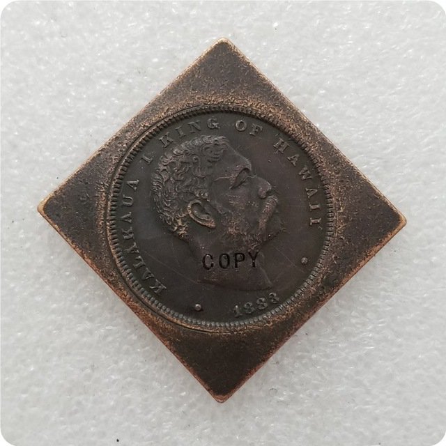 US 1883 Hawaii 1/2 Half Dollar Copper Copy Coin  For Collection