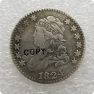 US 1824 Capped Bust Liberty Cap Quarters With Motto 25 Cents Copy Coin For Collection US 1824 Capped Bust Liberty Cap Quarters With Motto 25 Cents Copy Coin For Collection