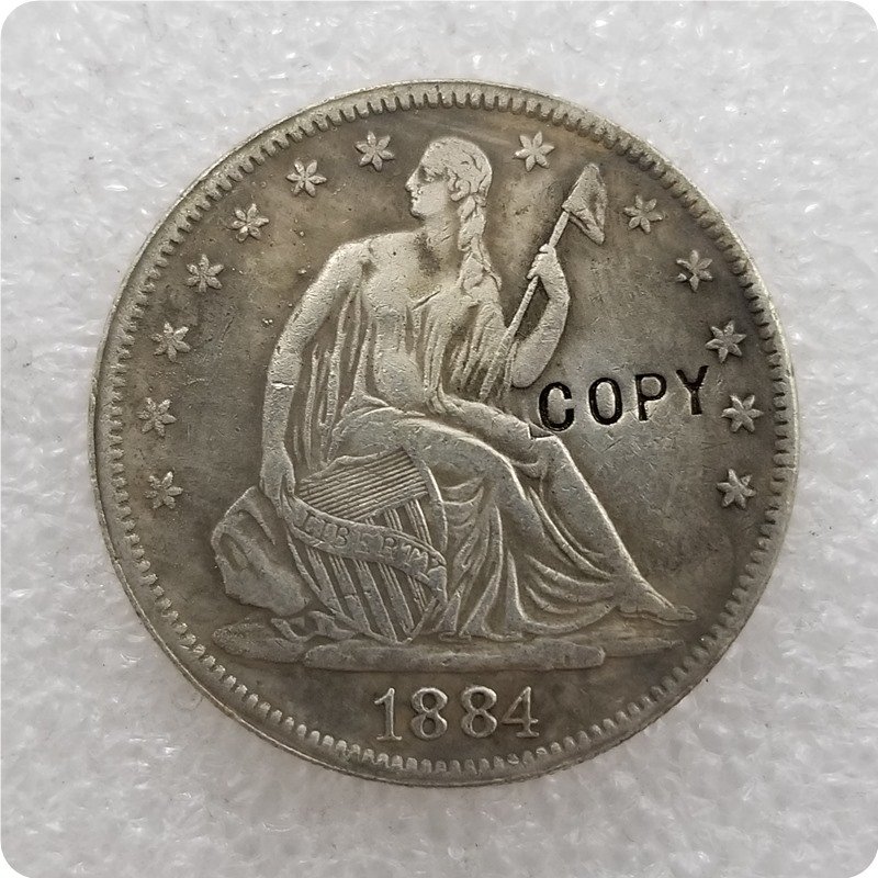 US 1884 Seated Liberty Half Dollar Copy Coin  For Collection