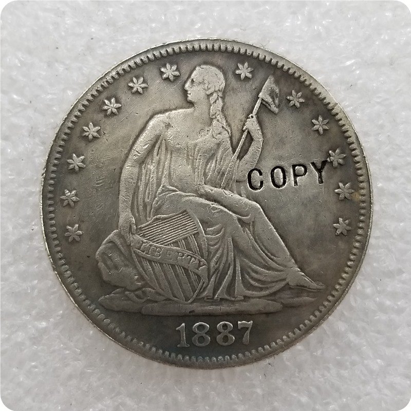 US 1887 Seated Liberty Half Dollar Copy Coin  For Collection