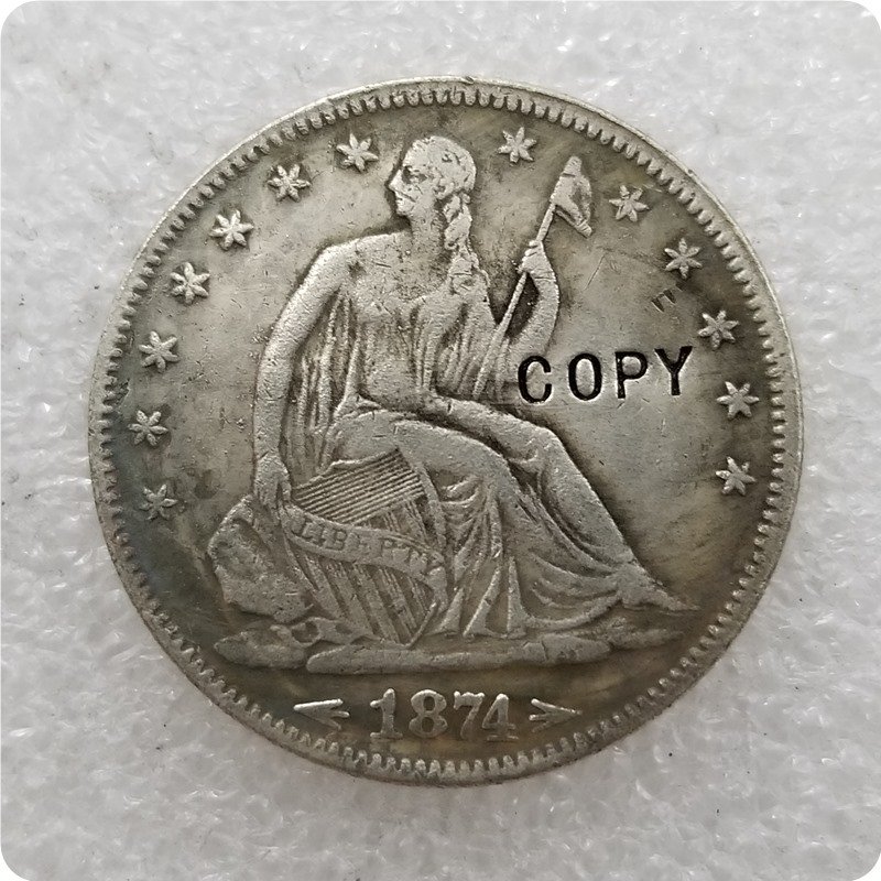 US 1874-S Arrows Seated Liberty Half Dollar Copy Coin For Collection