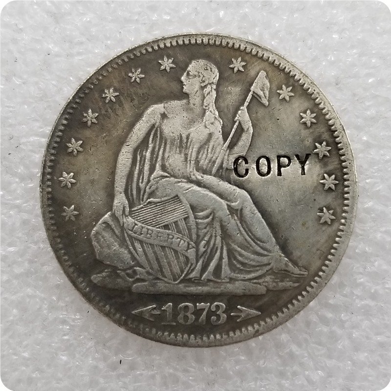 US 1873-CC Arrows Seated Liberty Half Dollar Copy Coin  For Collection