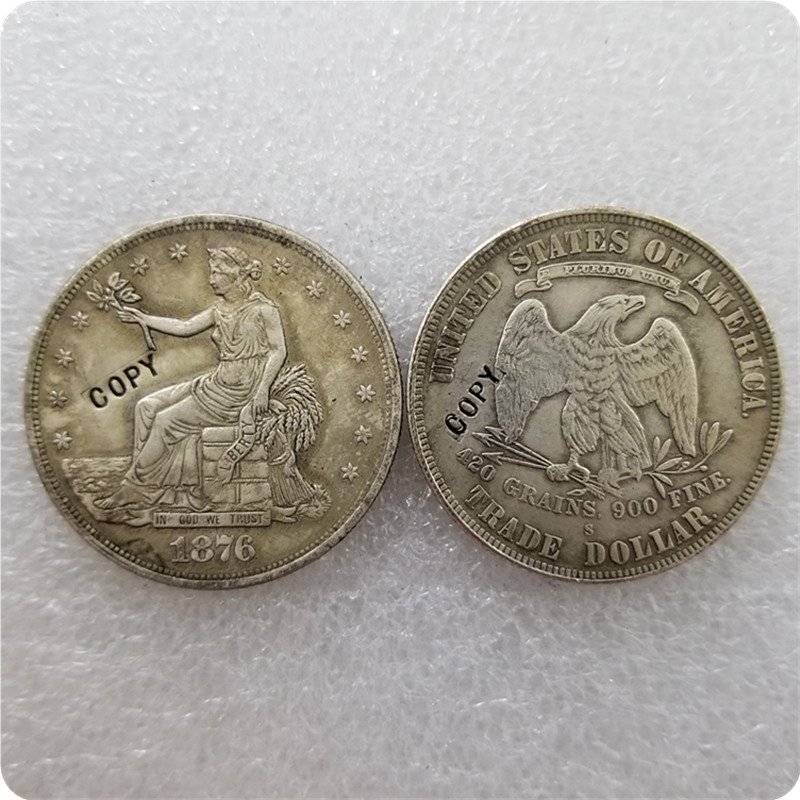 US 1876-S Seated Liberty Trade Dollar Copy Coin  For Collection