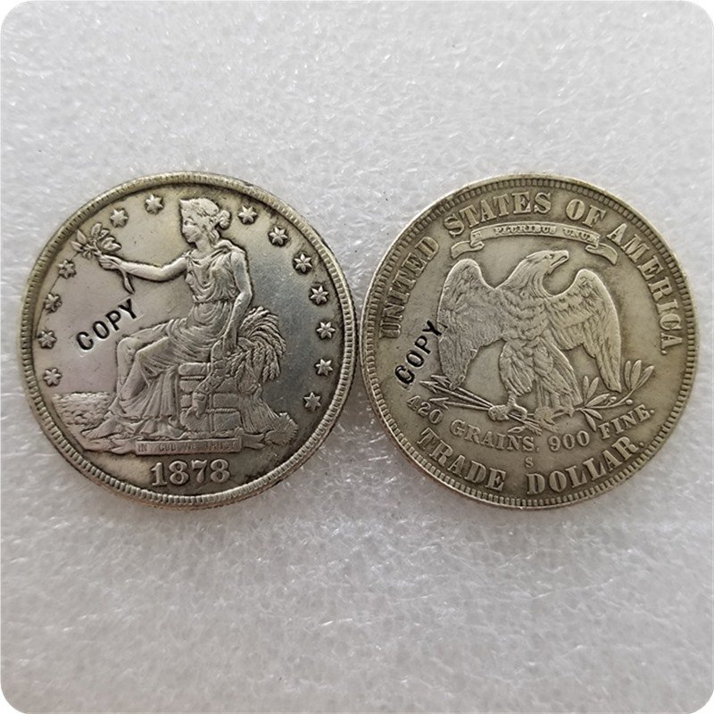 US 1878-S Seated Liberty Trade Dollar Copy Coin  For Collection