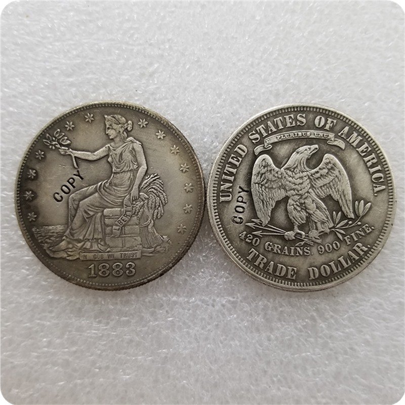 US 1883 Seated Liberty Trade Dollar Copy Coin  For Collection