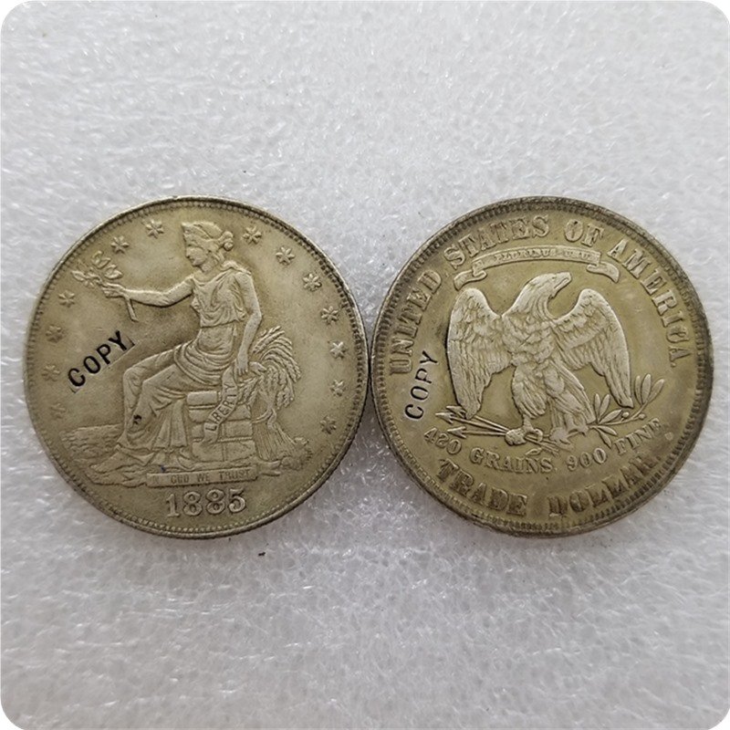 US 1885 Seated Liberty Trade Dollar Copy Coin  For Collection