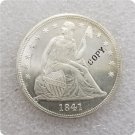 US 1841 Seated Liberty UNC Silver One Dollar Copy Coin For Collection US 1841 Seated Liberty UNC Silver One Dollar Copy Coin For Collection