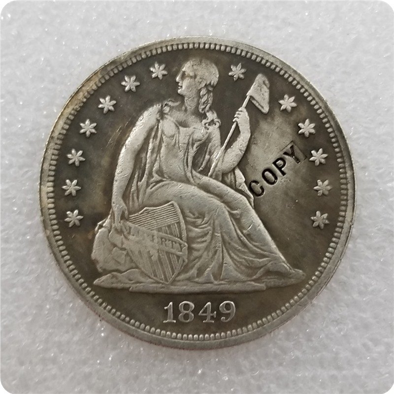 US 1849 Seated Liberty One Dollar Copy Coin  For Collection
