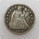 US 1849 Seated Liberty One Dollar Copy Coin  For Collection