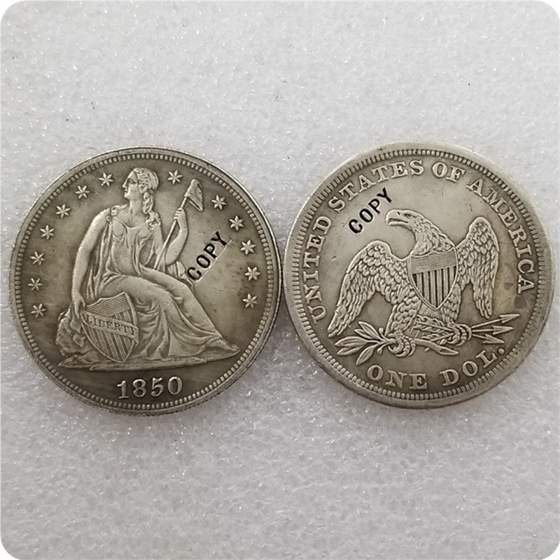 US 1850 Seated Liberty One Dollar Copy Coin  For Collection