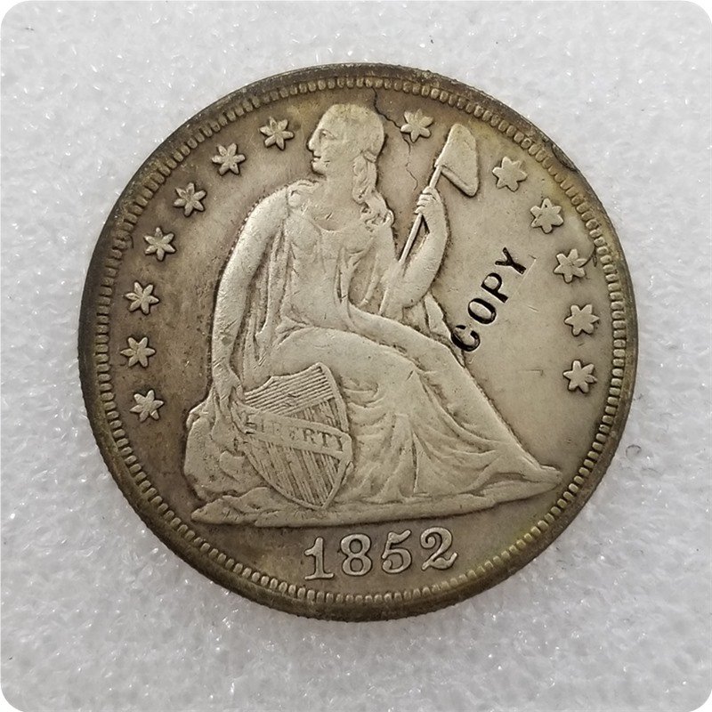 US 1852 Seated Liberty One Dollar Copy Coin  For Collection