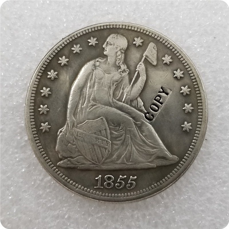 US 1855 Seated Liberty One Dollar Copy Coin  For Collection