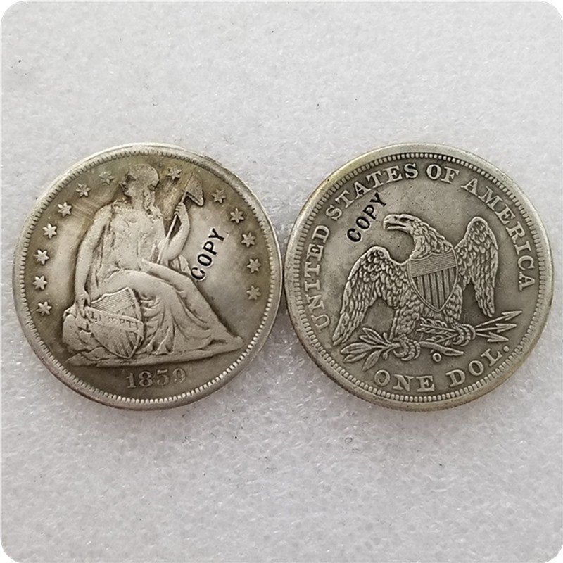 US 1859-O Seated Liberty One Dollar Copy Coin  For Collection