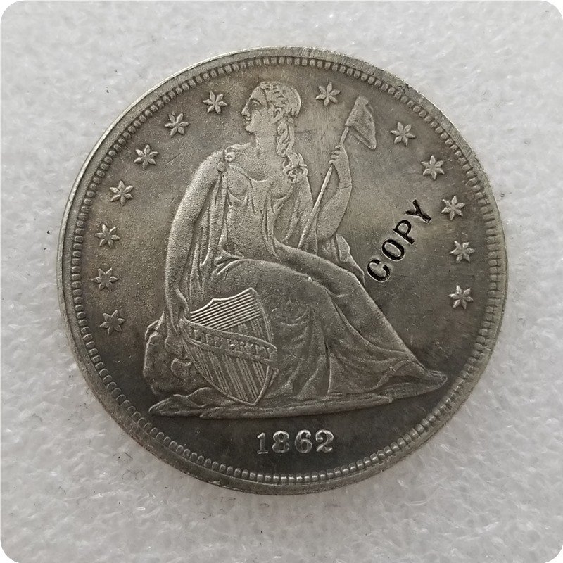 US 1862 Seated Liberty One Dollar Copy Coin  For Collection