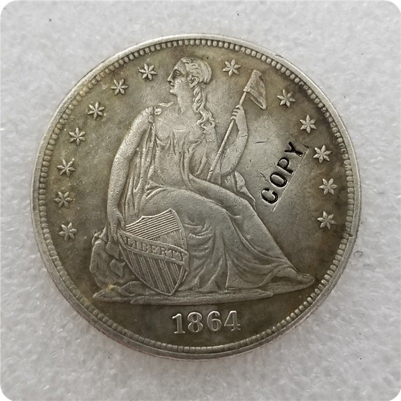 US 1864 Seated Liberty One Dollar Copy Coin  For Collection
