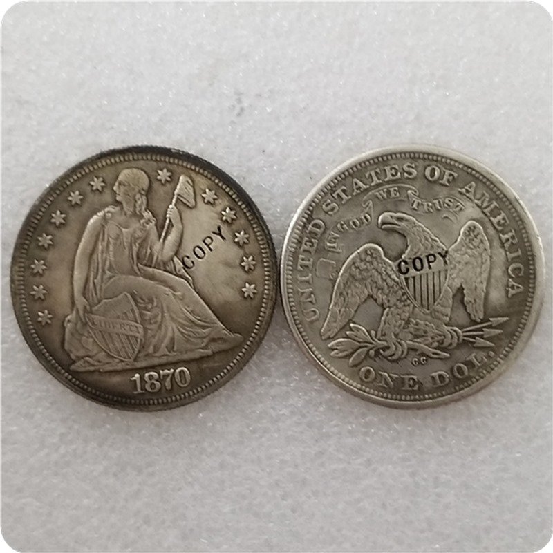 US 1870-CC Seated Liberty One Dollar Copy Coin  For Collection