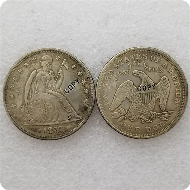 US 1873-S Seated Liberty One Dollar Copy Coin  For Collection