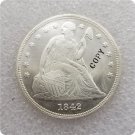 US 1842 Seated Liberty UNC Silver One Dollar Copy Coin For Collection US 1842 Seated Liberty UNC Silver One Dollar Copy Coin For Collection