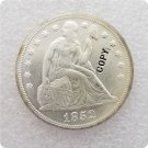 US 1852 Seated Liberty UNC Silver One Dollar Copy Coin For Collection US 1852 Seated Liberty UNC Silver One Dollar Copy Coin For Collection