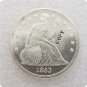 US 1853 Seated Liberty UNC Silver One Dollar Copy Coin For Collection