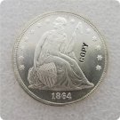 US 1864 Seated Liberty UNC Silver One Dollar Copy Coin  For Collection