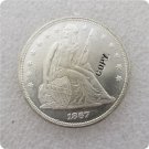 US 1867 Seated Liberty UNC Silver One Dollar Copy Coin For Collection US 1867 Seated Liberty UNC Silver One Dollar Copy Coin For Collection