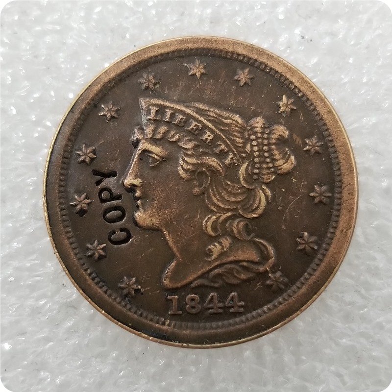 US 1844 Braided Hair Half Cent Copy Coin  For Collection