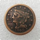 US 1849 Braided Hair Half Cent Copy Coin  For Collection