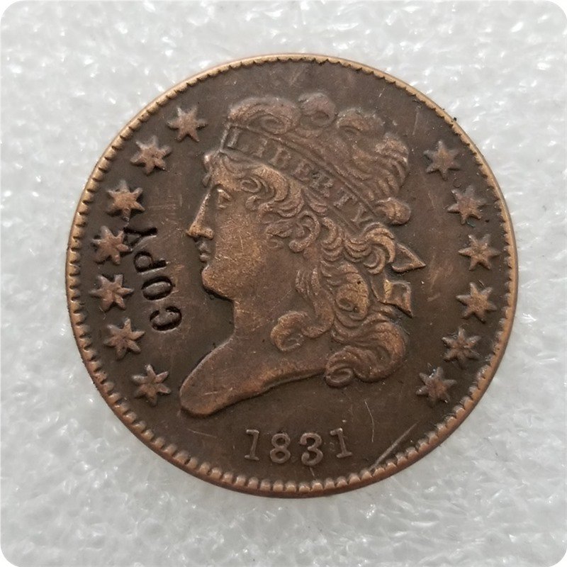 US 1831 Classic Head Half Cent Copy Coin  For Collection