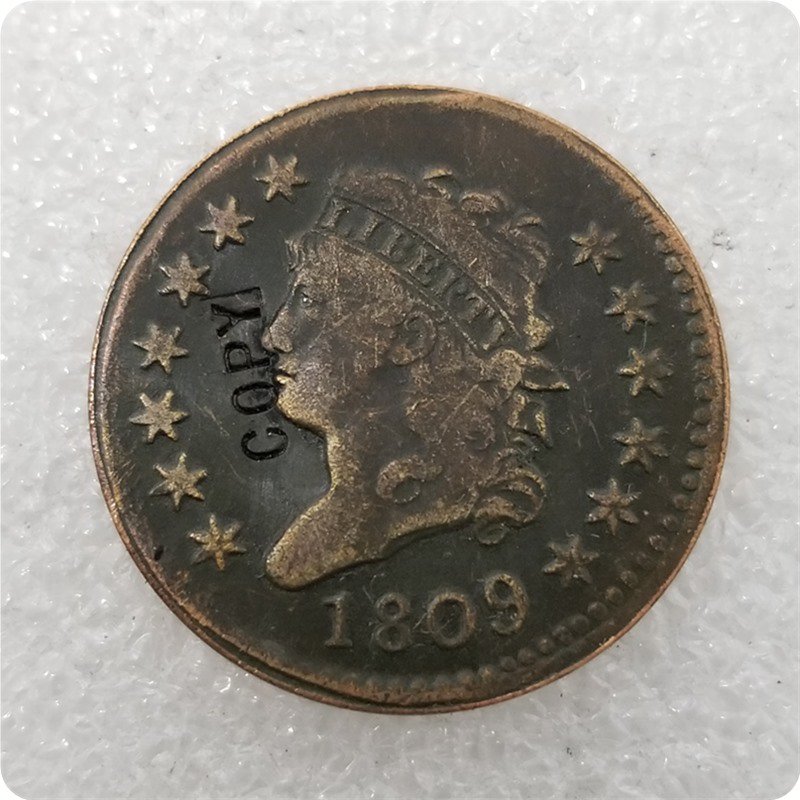 US 1809 Classic Head Large One Cent Copy Coin  For Collection