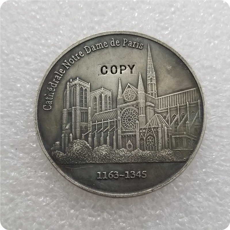 France Notre Dame DE Paris 5 Francs Hobo Nickle Copy Coin For Collection