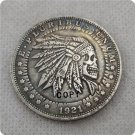 US 1921 Morgan Dollar Indian Head Skull Hobo Nickle Copy Coin For Collection