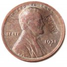 US 1931-S VDB (The VDB On The Neckline)Lincoln One Cent Copper Copy Coin US 1931-S VDB (The VDB On The Neckline)Lincoln One Cent Copper Copy Coin