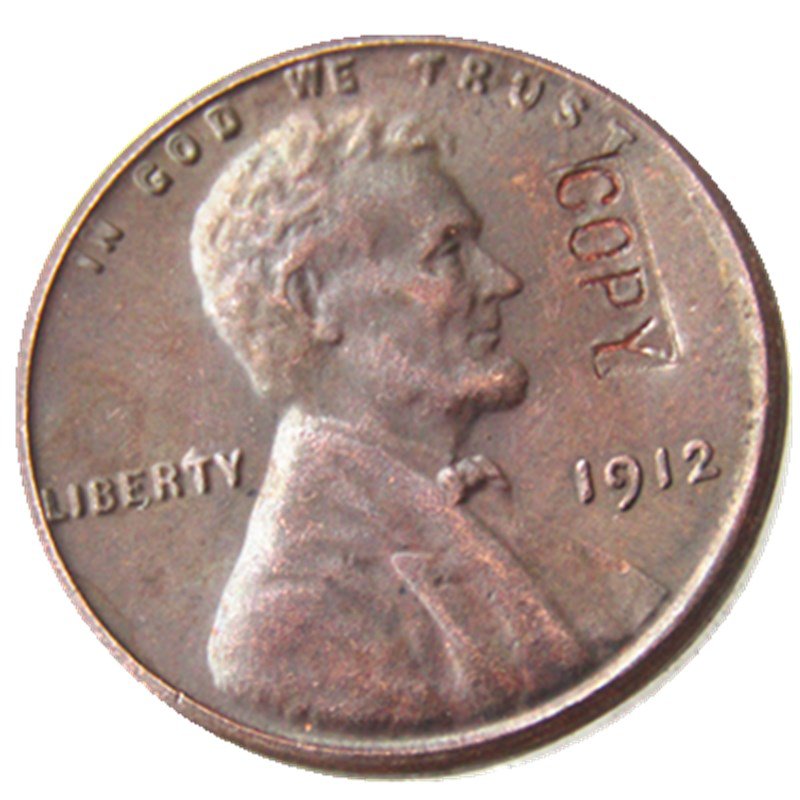 US 1912 Lincoln Head One Cent 100% Copper Copy Coin