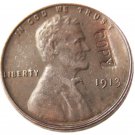 US 1913 Lincoln Head One Cent 100% Copper Copy Coin