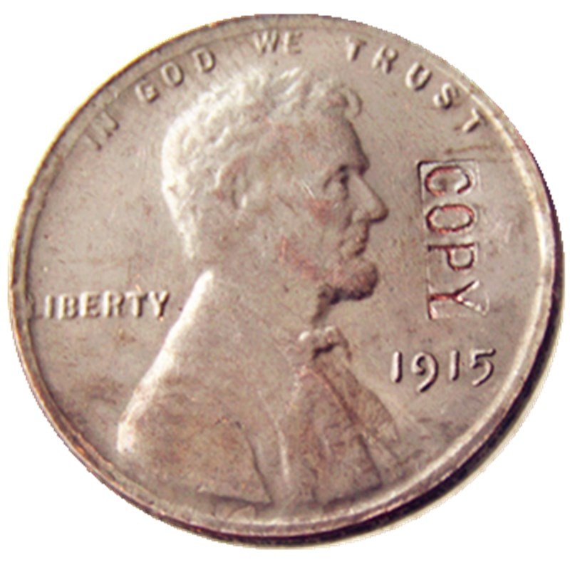 US 1915 Lincoln Head One Cent 100% Copper Copy Coin