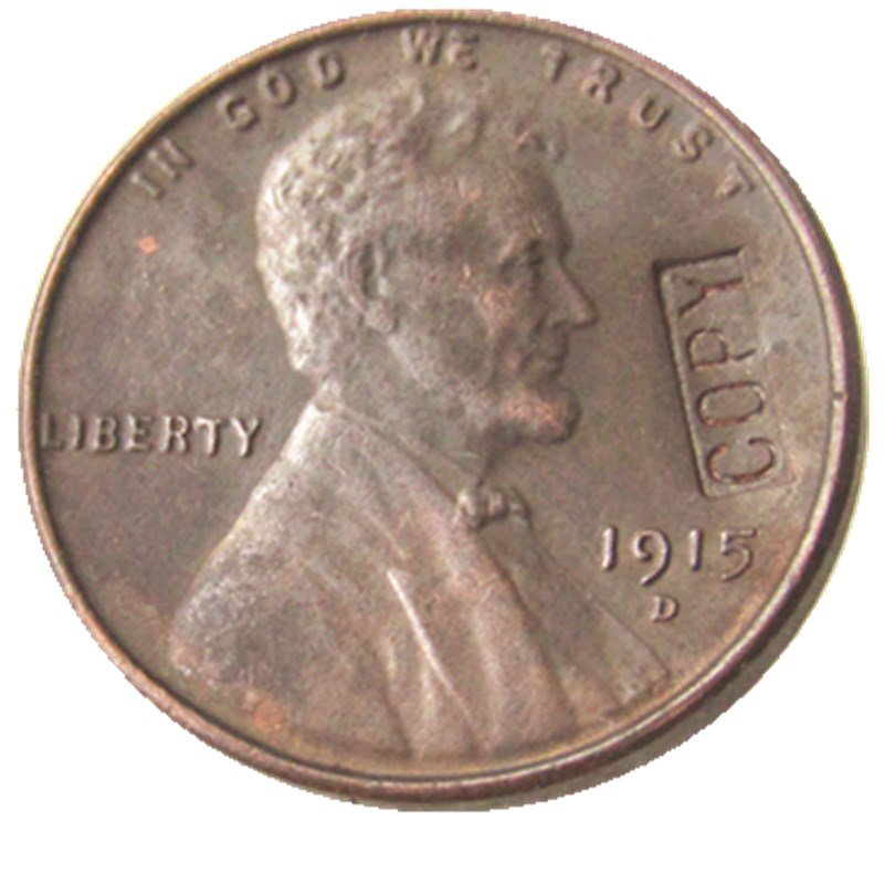 US 1915-D Lincoln Head One Cent 100% Copper Copy Coin