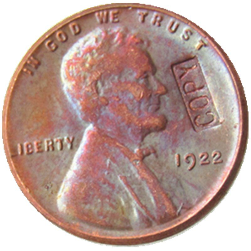 US 1922 Lincoln Head One Cent 100% Copper Copy Coin