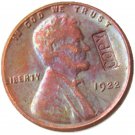 US 1922 Lincoln Head One Cent 100% Copper Copy Coin