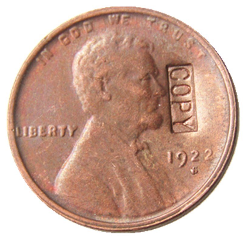 US 1922-S Lincoln Head One Cent 100% Copper Copy Coin