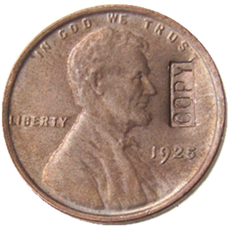 US 1925 Lincoln Head One Cent 100% Copper Copy Coin