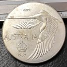 1967 Australia 1 Dollar Swan Pattern Silver Plated Token Copy Coin