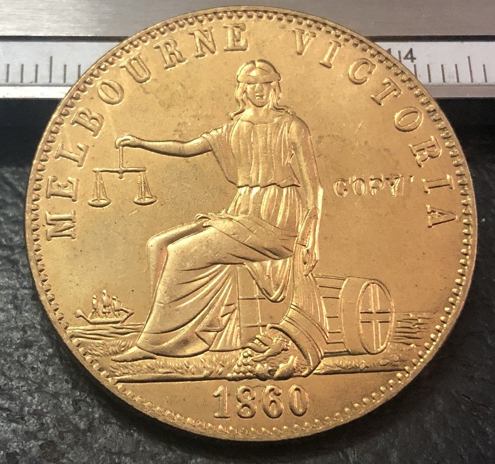 1860 Australia-Colonial 1/2 Penny Victoria Copper Token Copy Coin