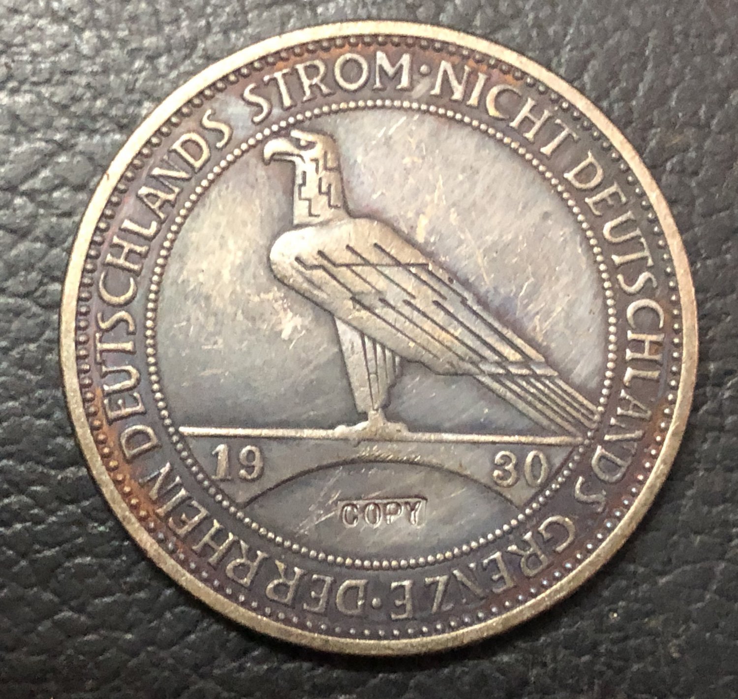 1930 Germany 5 Reichsmark Liberation of Rhineland Copy Coin