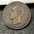 1927 Spain 1 Peseta - Alfonso XIII Trial Strike Copy Coin 1927 Spain 1 Peseta - Alfonso XIII Trial Strike Copy Coin