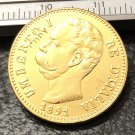 1891 Itlay 20 Lire Gold Copy Coin