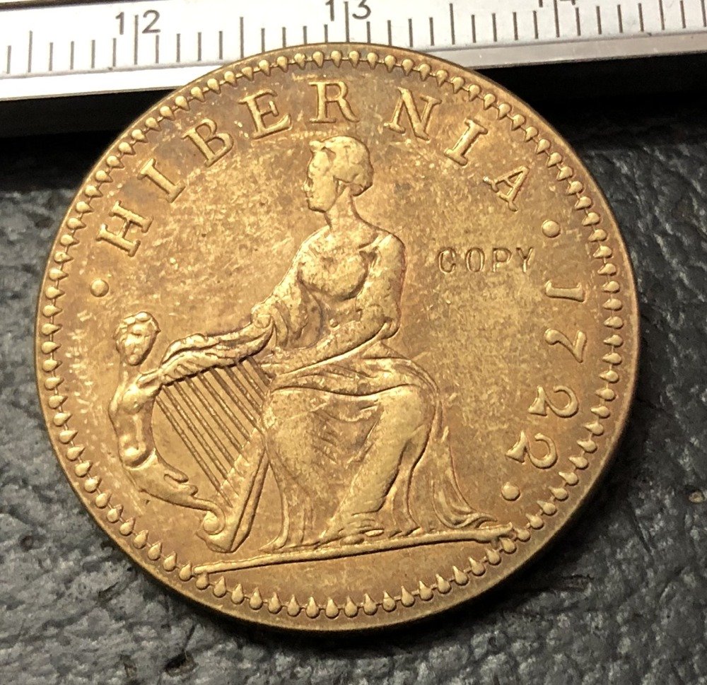 1722 Ireland 1/2 Penny Copper Metal Copy Coin