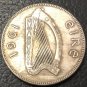1961 Ireland 1/2 Coroin/ 2 Scilling 6 Pingin Silver Plated Copy Coin