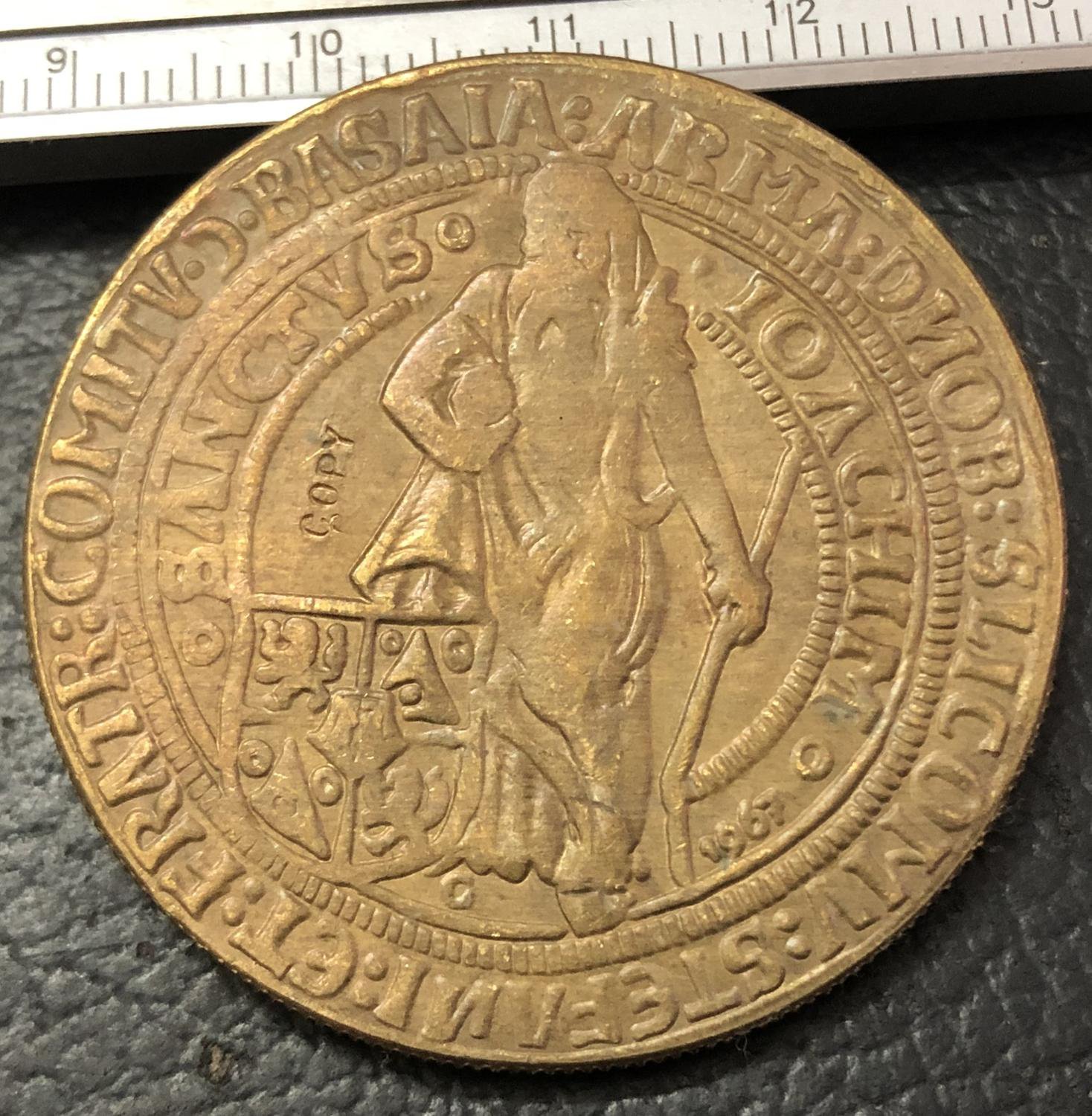 1967 Czechoslovakia Replica-Token Sanctus JOACHIM Brass Copy Coin